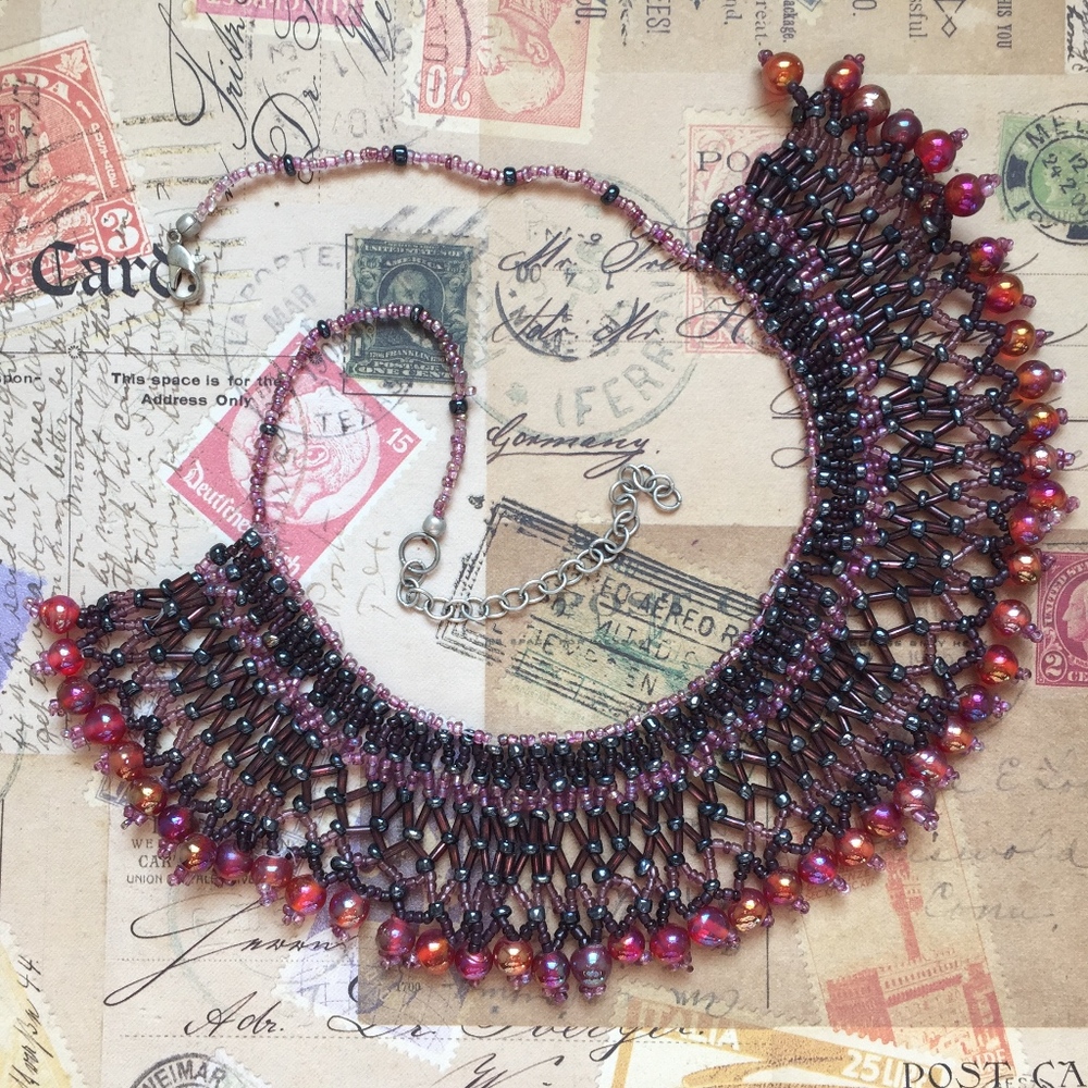 ARTISAN Woven Bead Necklace